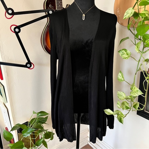 Layafette 148 Slinky Black Cardigan - Size P - Picture 1 of 5